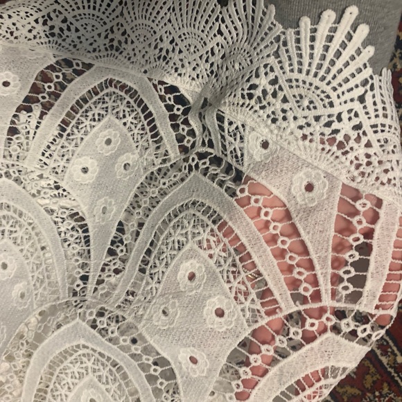 White Lace Eyelet Midi Dress - Lulus - Picture 6 of 9